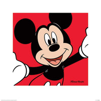 Pyramid Mickey Mouse Red Art Print 40x40cm | Yourdecoration.com