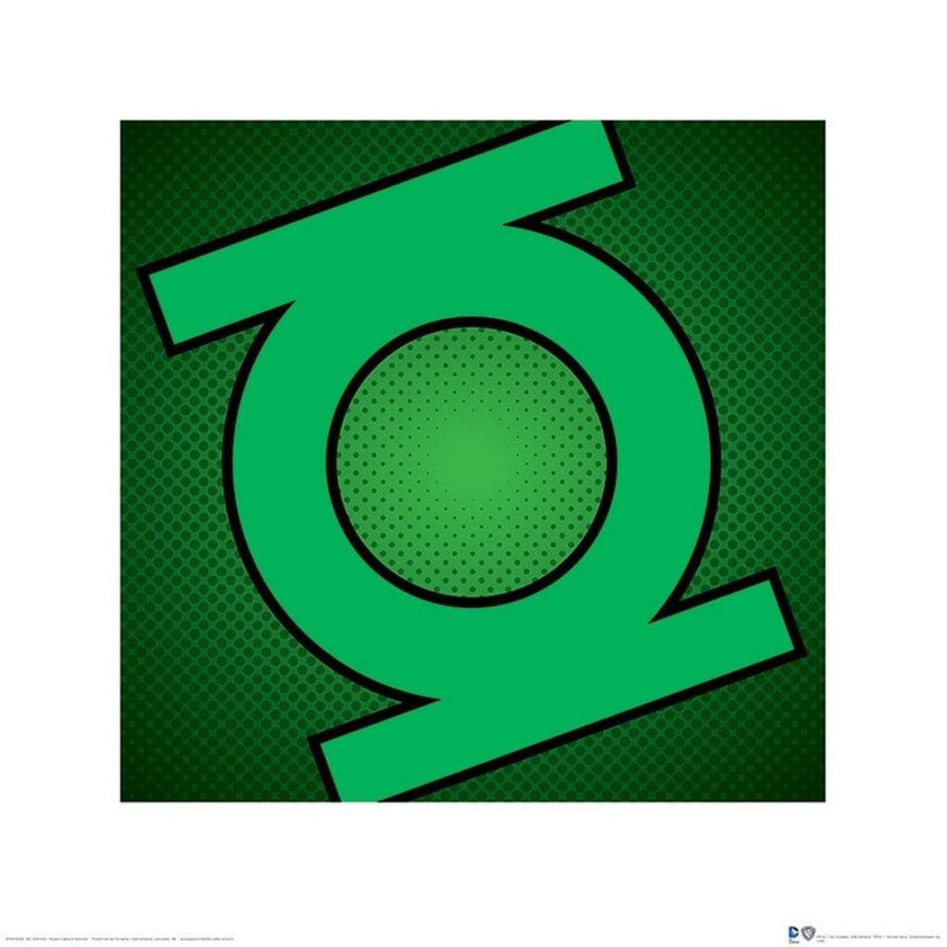 Pyramid DC Comics Green Lantern Symbol Art Print 40x40cm | Yourdecoration.com