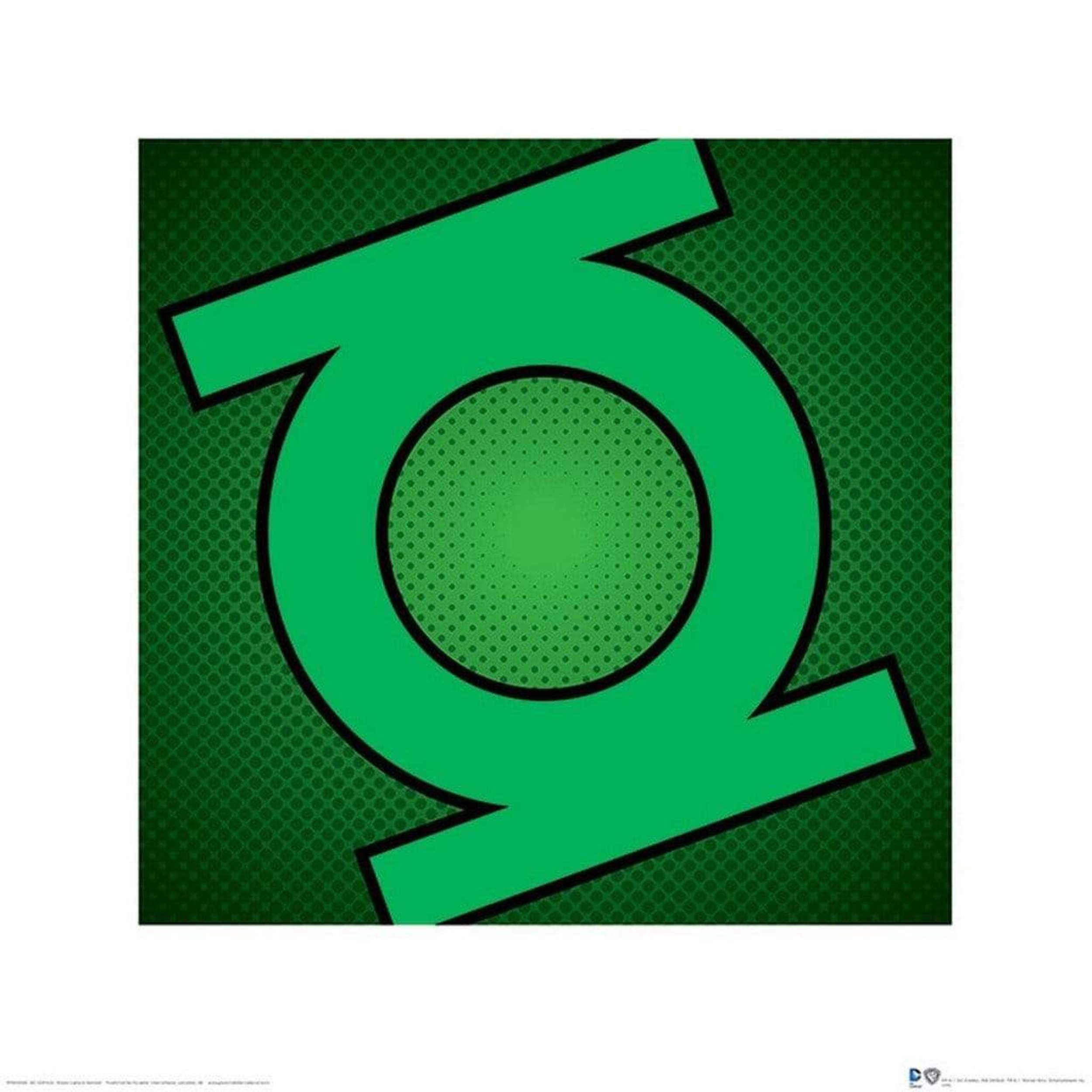 Pyramid DC Comics Green Lantern Symbol Art Print 40x40cm | Yourdecoration.com