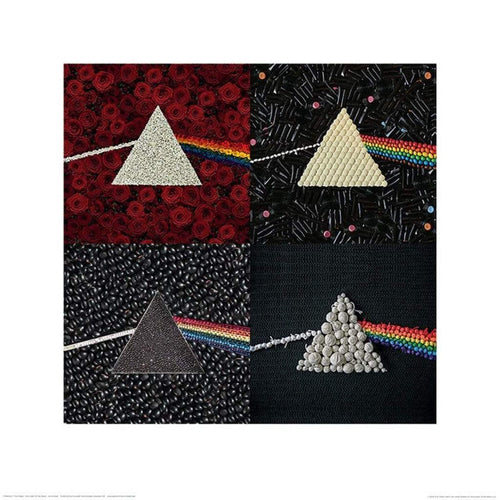Pyramid Pink Floyd Dark Side of the Moon Collections Art Print 40x40cm | Yourdecoration.com