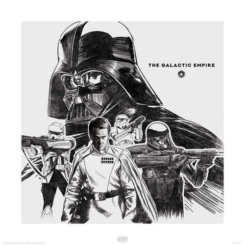 Pyramid Star Wars Rogue One The Galactic Empire Art Print 40x40cm | Yourdecoration.com
