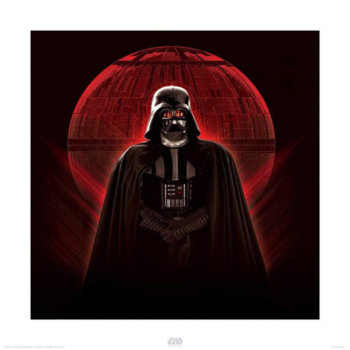 Pyramid Star Wars Rogue One Darth Vader and Death Star Art Print 40x40cm | Yourdecoration.com