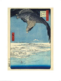 Pyramid Hiroshige Fukagawa Susaki and Jumantsubo Art Print 60x80cm | Yourdecoration.com