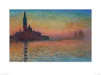 Pyramid Monet Sunset in Venice Art Print 60x80cm | Yourdecoration.com