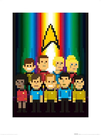 Pyramid Star Trek Trexels Original Crew Art Print 60x80cm | Yourdecoration.com