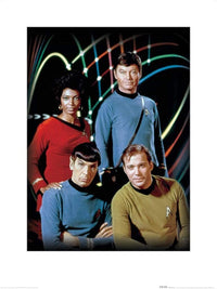Pyramid Star Trek Kirk Spock Uhura And Bones Art Print 60x80cm | Yourdecoration.com