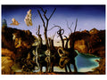Salvador Dali Reflections of Elephants Art Print 80x60cm | Yourdecoration.com