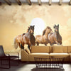 Wall Mural - Running Paarden 400x309cm - Non-Woven Murals