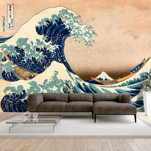 Wall Mural - Hokusai The Great Wave off Kanagawa Reproduction 350x245cm - Non-Woven Murals