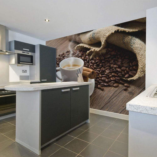 Wall Mural - Star Anise Coffee 350x270cm - Non-Woven Murals