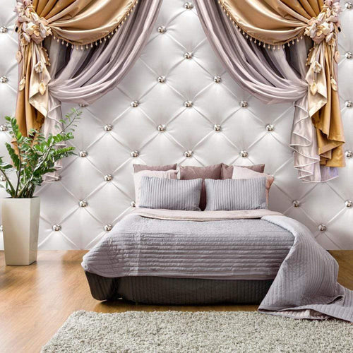 Wall Mural - Curtain of Luxury 350x245cm - Non-Woven Murals