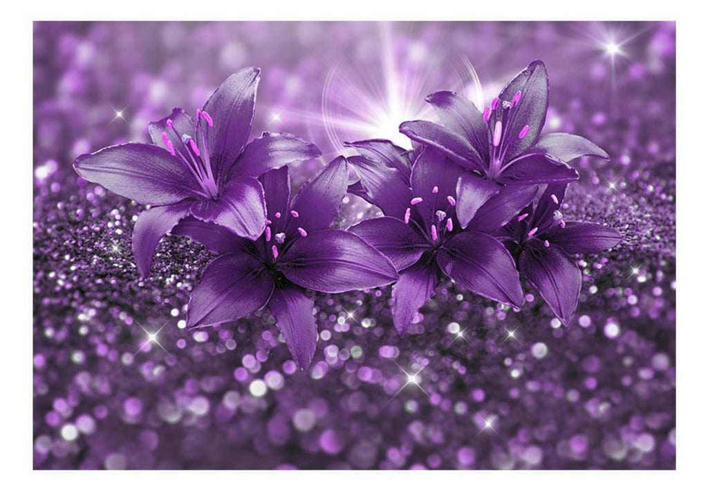 Wall Mural - Masterpiece of Purple 100x70cm - Non-Woven Murals