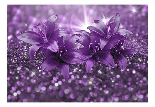 Wall Mural - Masterpiece of Purple 100x70cm - Non-Woven Murals
