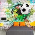 Wall Mural - Colourful Sport 350x245cm - Non-Woven Murals