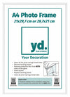 Aurora Aluminium Photo Frame 21x29 7cm A4 White Front Insert Sheet | Yourdecoration.com