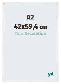 Aurora Aluminium Photo Frame 42x59-4cm A2 White High Gloss Front Size | Yourdecoration.com