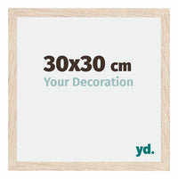 Catania MDF Photo Frame 30x30cm Oak Size | Yourdecoration.com