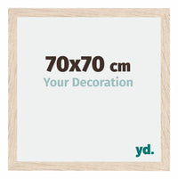 Catania MDF Photo Frame 70x70cm Oak Size | Yourdecoration.com