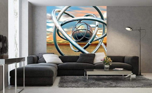 Dimex Abstract Balls Wall Mural 225x250cm 3 Panels Ambiance | Yourdecoration.com