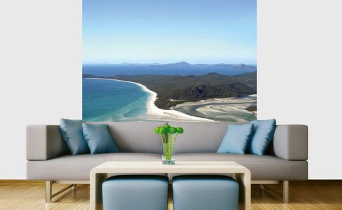 Dimex Aerial View of Beach Wall Mural 225x250cm 3 Panels Ambiance | Yourdecoration.com