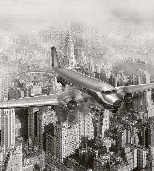 Dimex Airplane Wall Mural 225x250cm 3 Panels | Yourdecoration.com