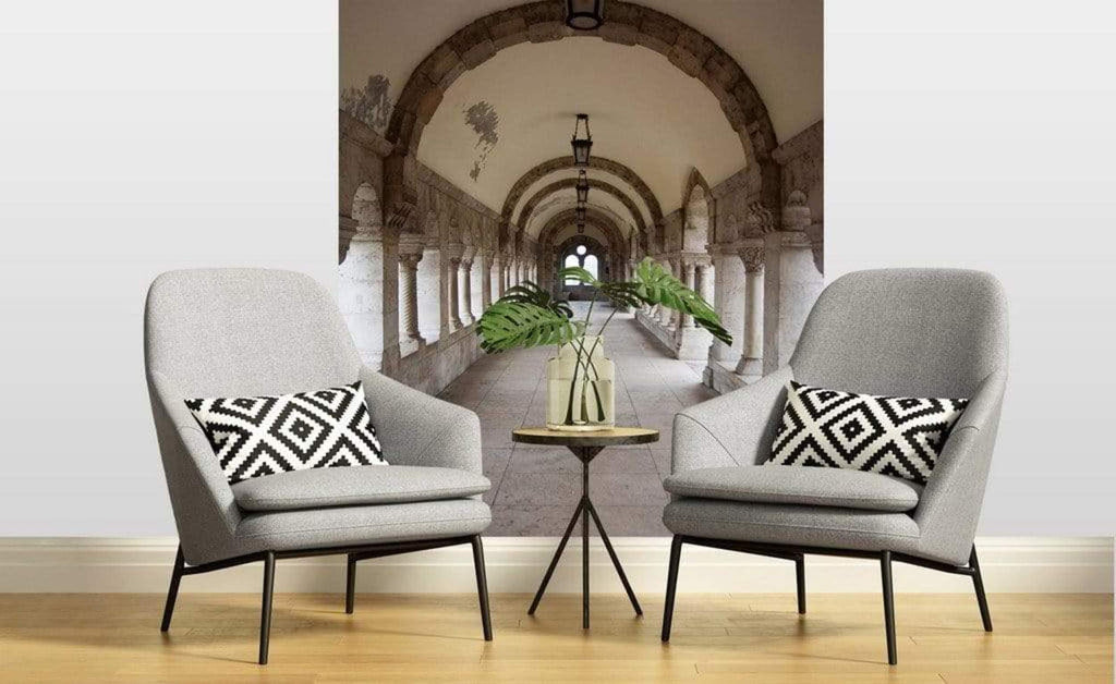 Dimex Ancient Corridor Wall Mural 225x250cm 3 Panels Ambiance | Yourdecoration.com