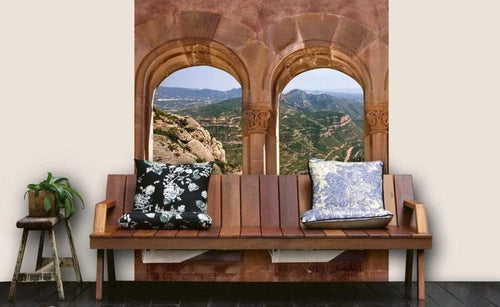 Dimex Arch Window Wall Mural 225x250cm 3 Panels Ambiance | Yourdecoration.com