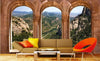 Dimex Arch Window Wall Mural 375x250cm 5 Panels Ambiance | Yourdecoration.com