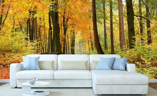 Dimex Autumn Forest Wall Mural 375x250cm 5 Panels Ambiance | Yourdecoration.com