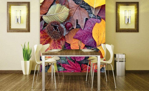Dimex Autumn Leaves Wall Mural 225x250cm 3 Panels Ambiance | Yourdecoration.com