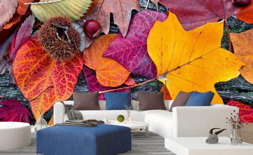 Dimex Autumn Leaves Wall Mural 375x250cm 5 Panels Ambiance | Yourdecoration.com