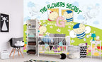 Dimex Baby Bees Wall Mural 375x250cm 5 Panels Ambiance | Yourdecoration.com