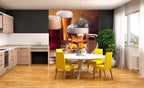 Dimex Beer Mugs Wall Mural 225x250cm 3 Panels Ambiance | Yourdecoration.com