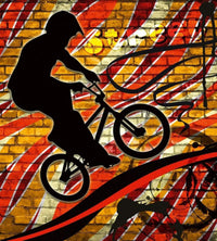 Dimex Bicycle Red Wall Mural 225x250cm 3 Panels | Yourdecoration.com