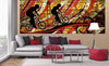Dimex Bicycle Red Wall Mural 375x150cm 5 Panels Ambiance | Yourdecoration.com