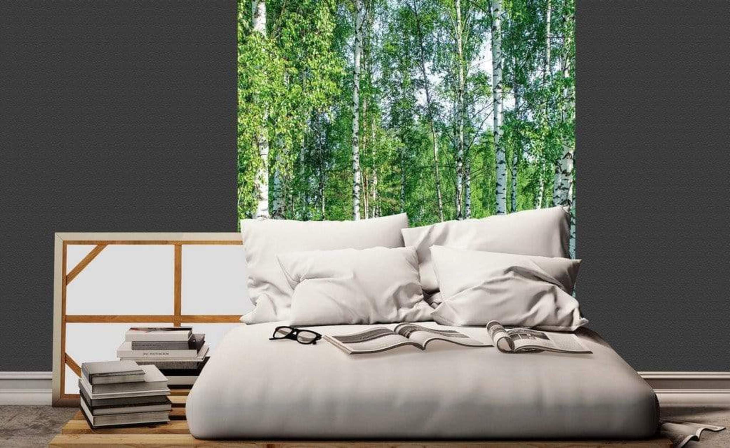 Dimex Birch Grow Wall Mural 225x250cm 3 Panels Ambiance | Yourdecoration.com