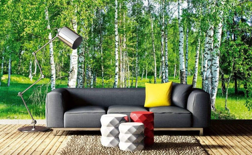 Dimex Birch Grow Wall Mural 375x250cm 5 Panels Ambiance | Yourdecoration.com