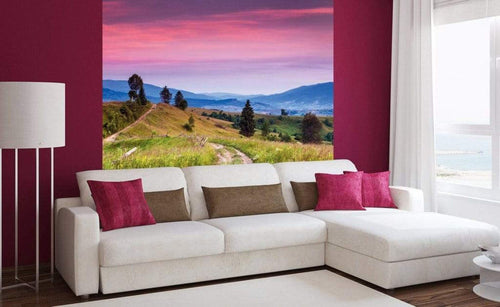 Dimex Blooming Hills Wall Mural 225x250cm 3 Panels Ambiance | Yourdecoration.com