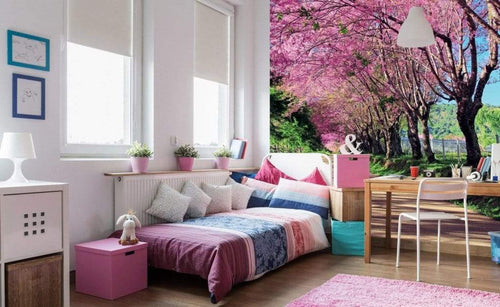 Dimex Blossom Alley Wall Mural 225x250cm 3 Panels Ambiance | Yourdecoration.com