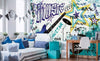Dimex Blue Guitar Wall Mural 375x250cm 5 Panels Ambiance | Yourdecoration.com