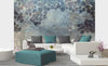 Dimex Blue Leaves Abstract Wall Mural 375x250cm 5 Panels Ambiance | Yourdecoration.com