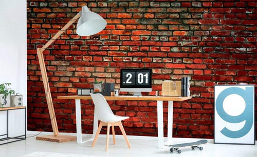 Dimex Brick Wall Wall Mural 375x250cm 5 Panels Ambiance | Yourdecoration.com