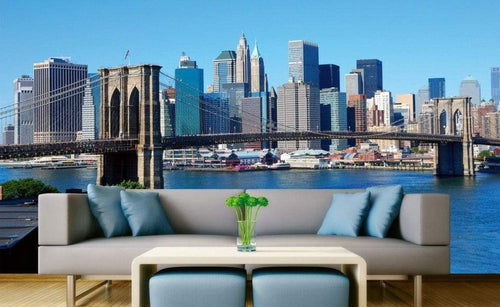 Dimex Brooklyn Bridge 1 Wall Mural 375x250cm 5 Panels Ambiance | Yourdecoration.com