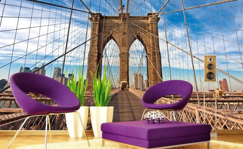 Dimex Brooklyn Bridge Wall Mural 375x250cm 5 Panels Ambiance | Yourdecoration.com