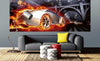 Dimex Car in Flames Wall Mural 375x150cm 5 Panels Ambiance | Yourdecoration.com