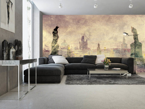 Dimex Charles Bridge Abstract I Wall Mural 375x250cm 5 Panels Ambiance | Yourdecoration.com