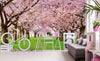 Dimex Cherry Trees Wall Mural 375x250cm 5 Panels Ambiance | Yourdecoration.com