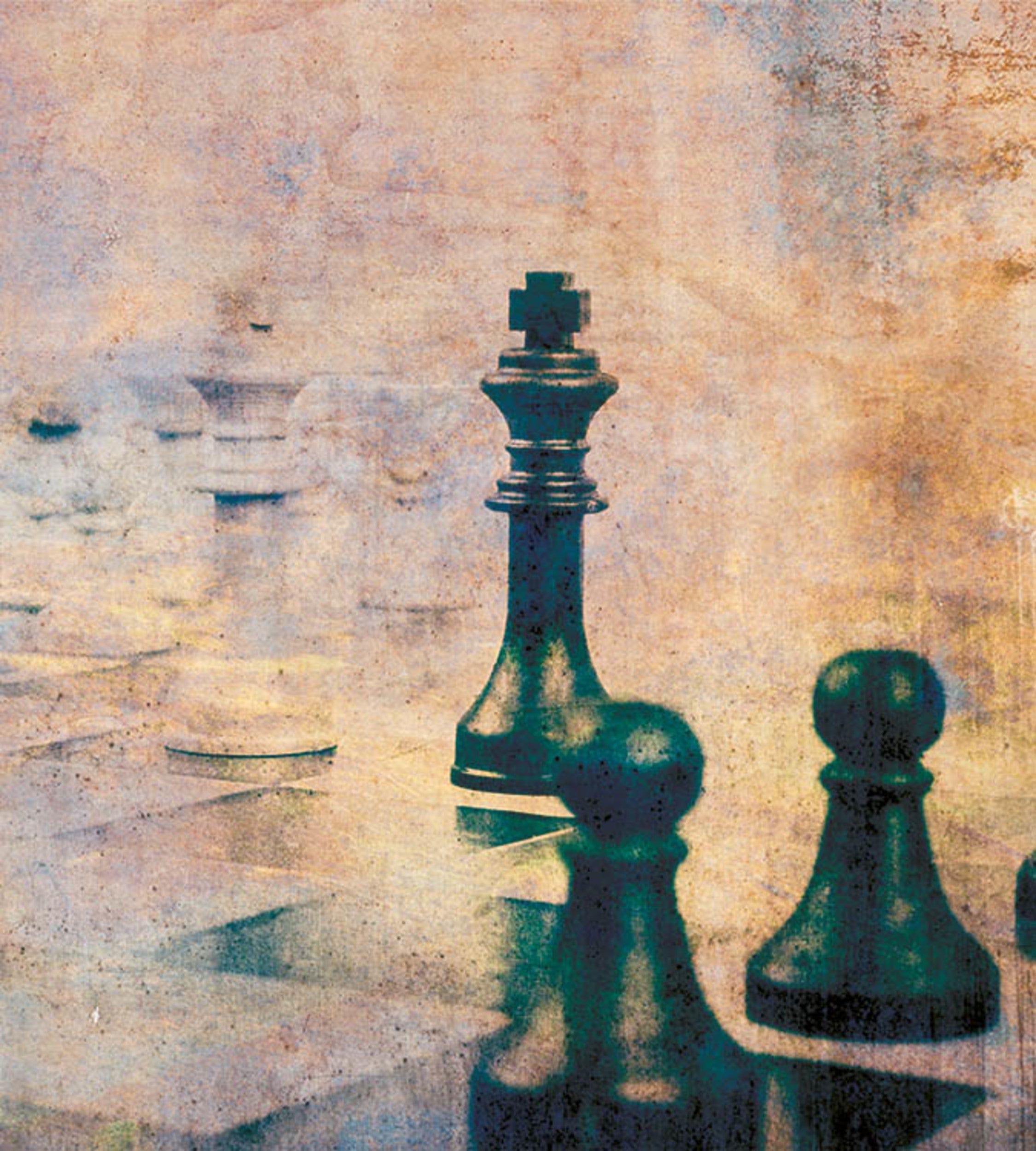 Dimex Chess Abstract Wall Mural 225x250cm 3 Panels | Yourdecoration.com