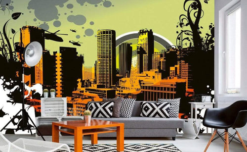 Dimex City Wall Mural 375x250cm 5 Panels Ambiance | Yourdecoration.com
