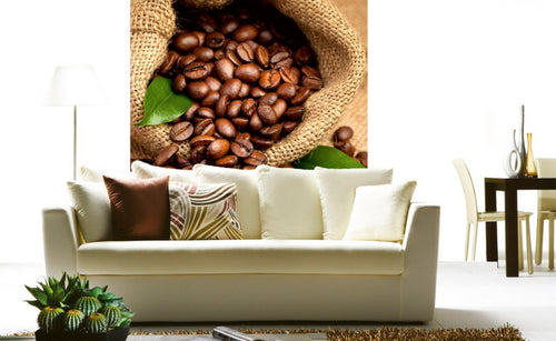 Dimex Coffee Beans Wall Mural 225x250cm 3 Panels Ambiance | Yourdecoration.com